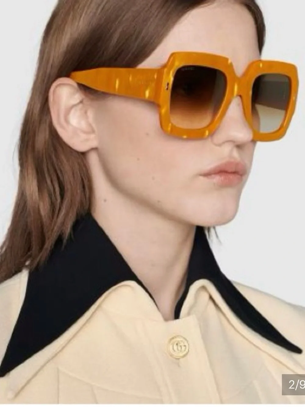 Gucci Amber Square Frame Sunglasses NWOT